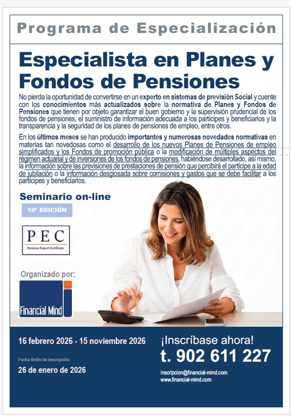 Especialista en Planes y Fondos de Pensiones – 10ª Edición